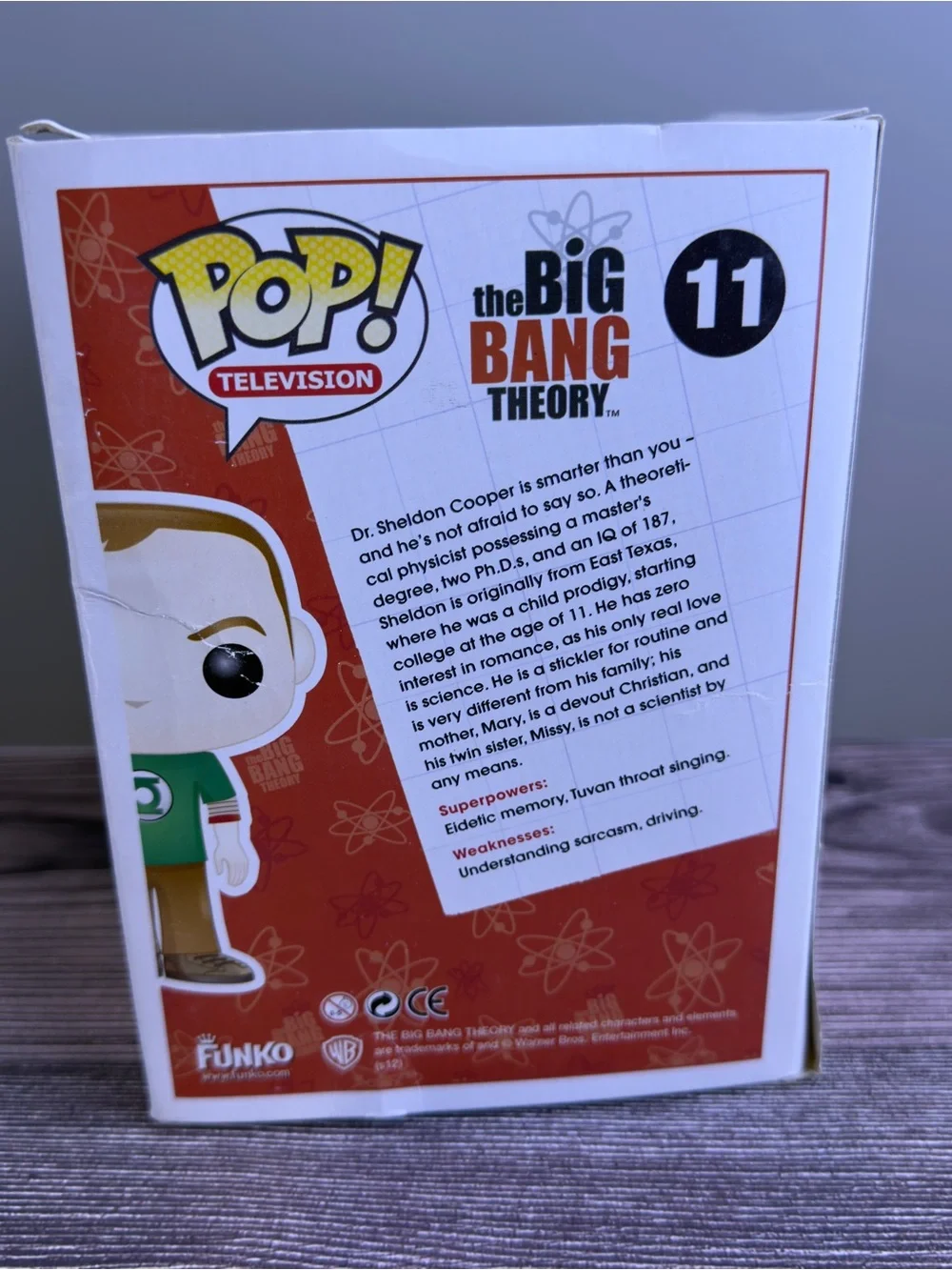 Funko Pop Sheldon Cooper #11 Big Bang Theory Green Lantern 2012 Vaulted